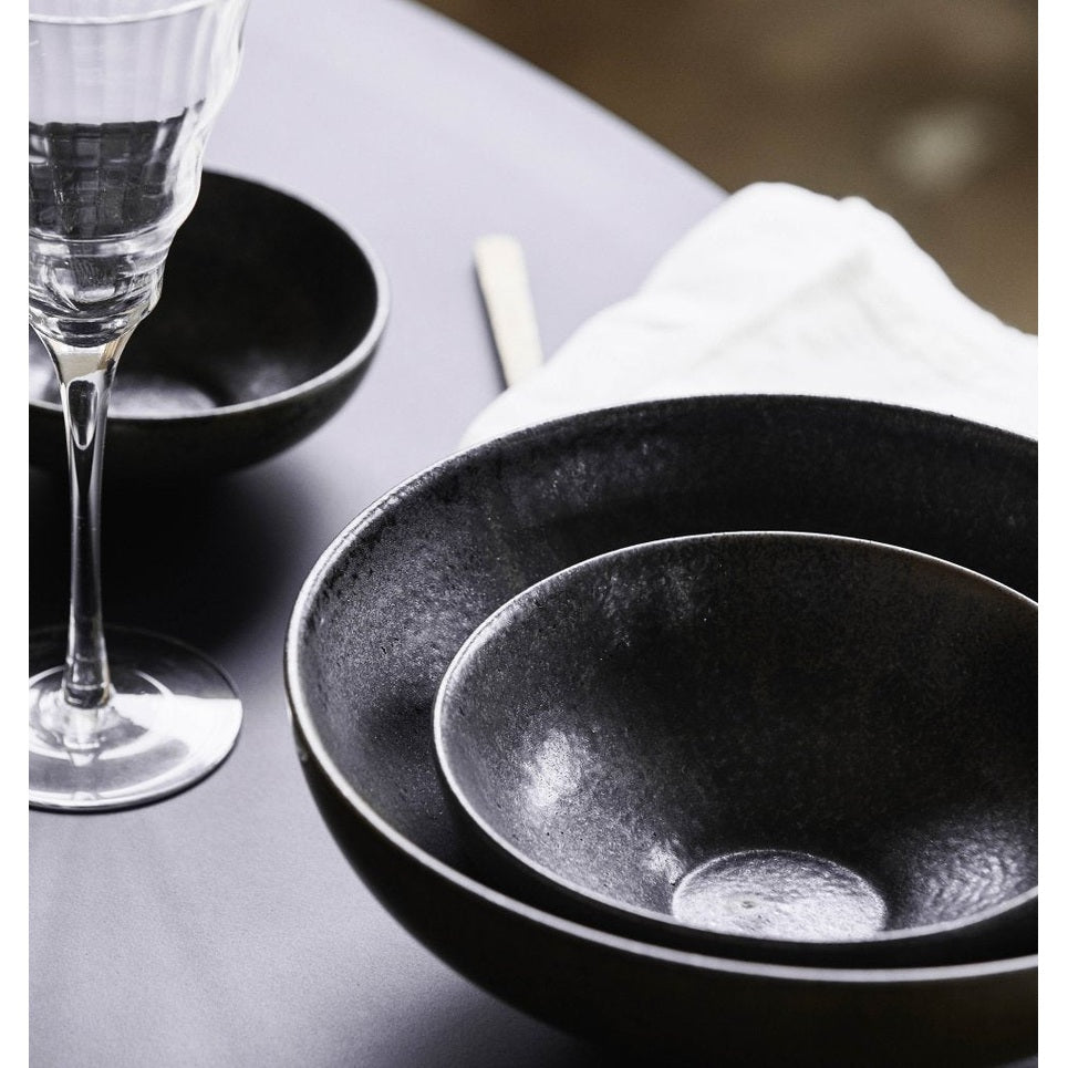 INEZ skål, M - sort Nordal TABLEWARE
