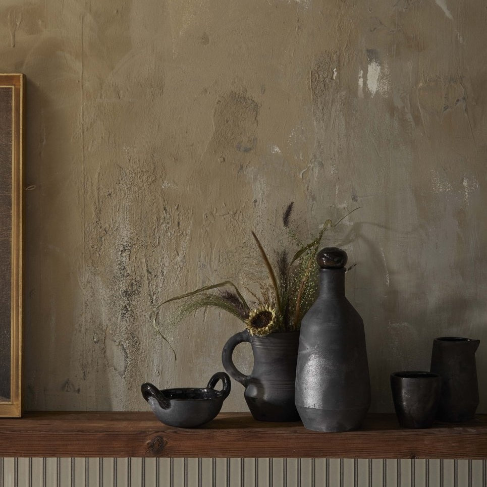 JUNIPER flaske med lokk - sort Nordal TABLEWARE