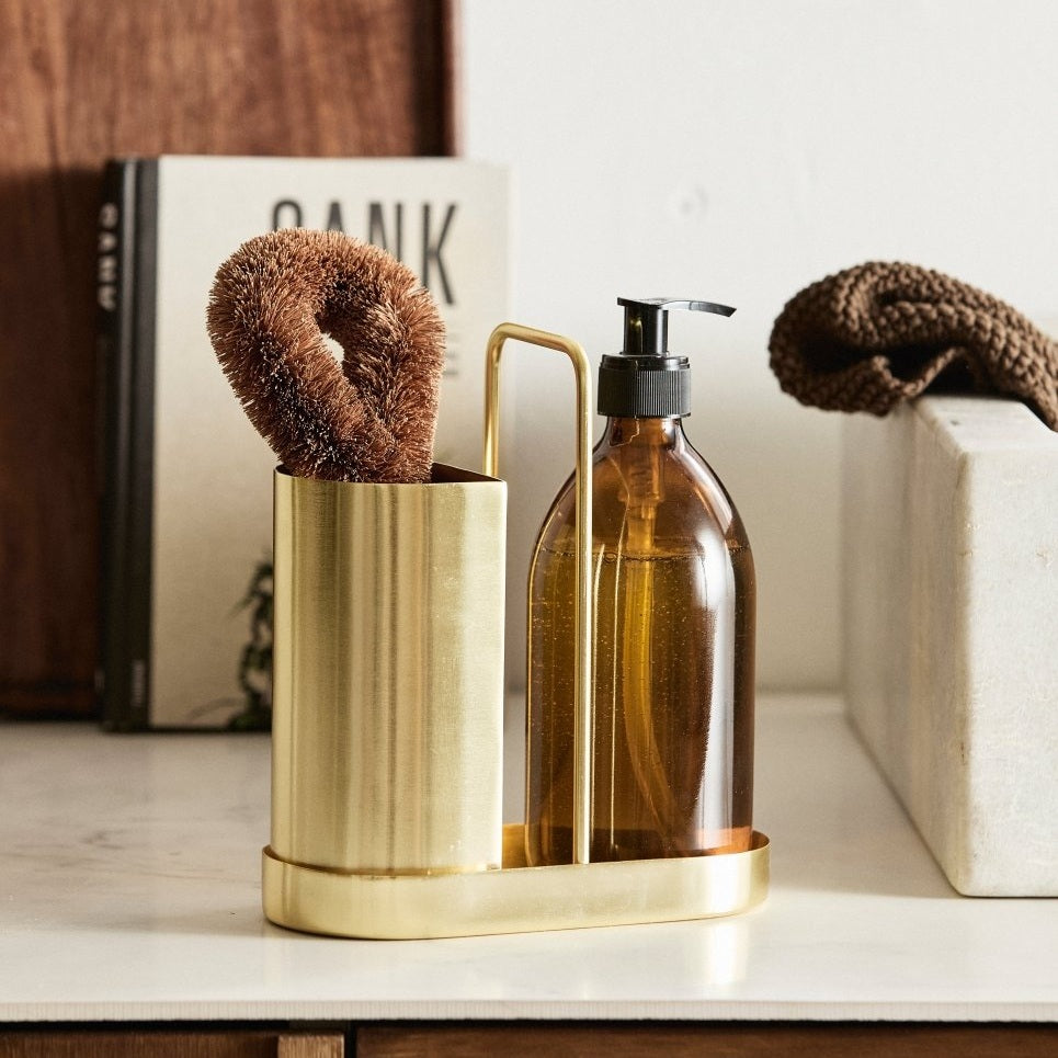 KAKI holder til oppvaskbørste - 8,4x17,9 cm - gull finish Nordal KITCHEN AC