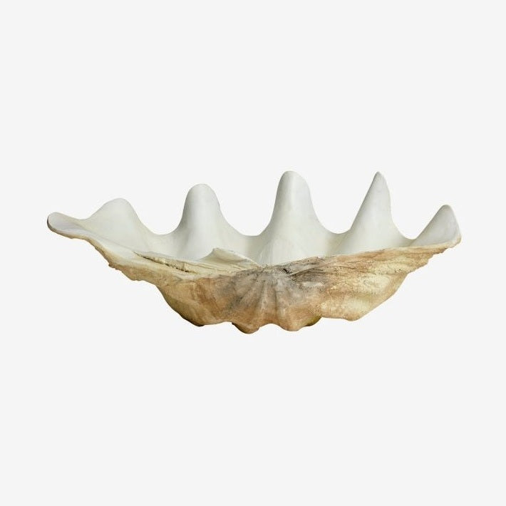 KICHI muslingeskall til dekorasjon - stor - L52 cm - hvit/beige Nordal DECO ITEMS