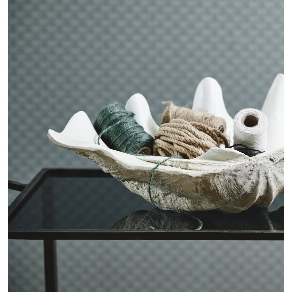 KICHI muslingeskall til dekorasjon - stor - L52 cm - hvit/beige Nordal DECO ITEMS