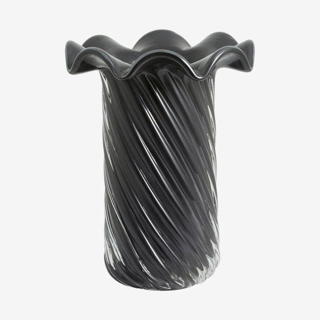 KORO vase, glass - grå Nordal VASEBOWL