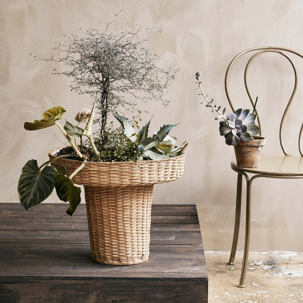 LAURIE potten, høy - natur Nordal INDOOR POT