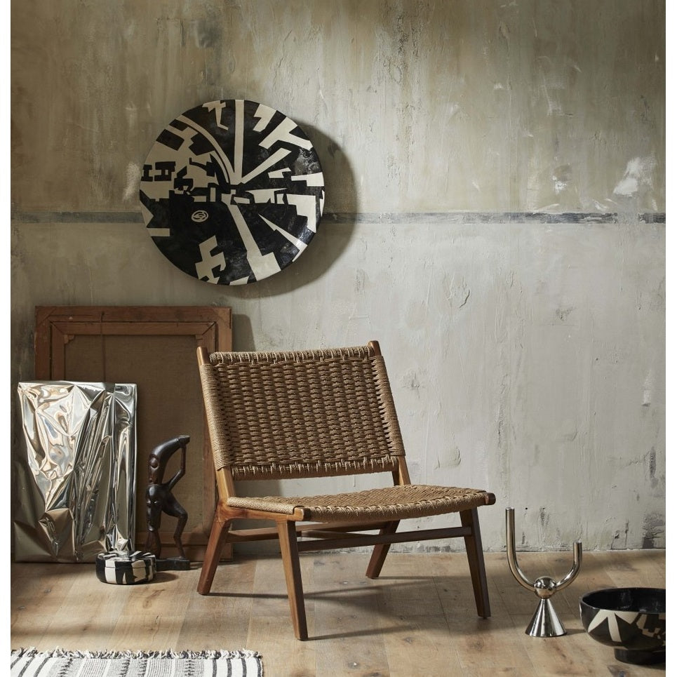 LIPSI-dekorasjonsfat, L - svart/sand Nordal DECO ITEMS