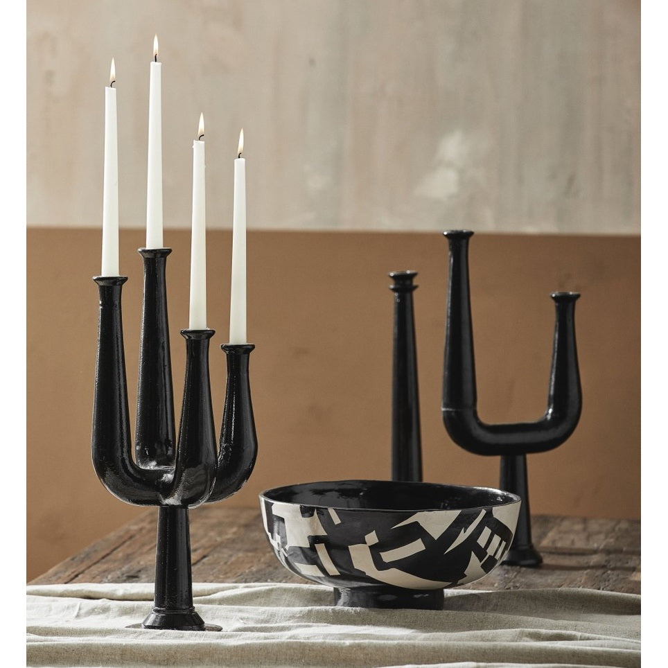 LIPSI dekorasjonskål - svart/sand Nordal DECO ITEMS