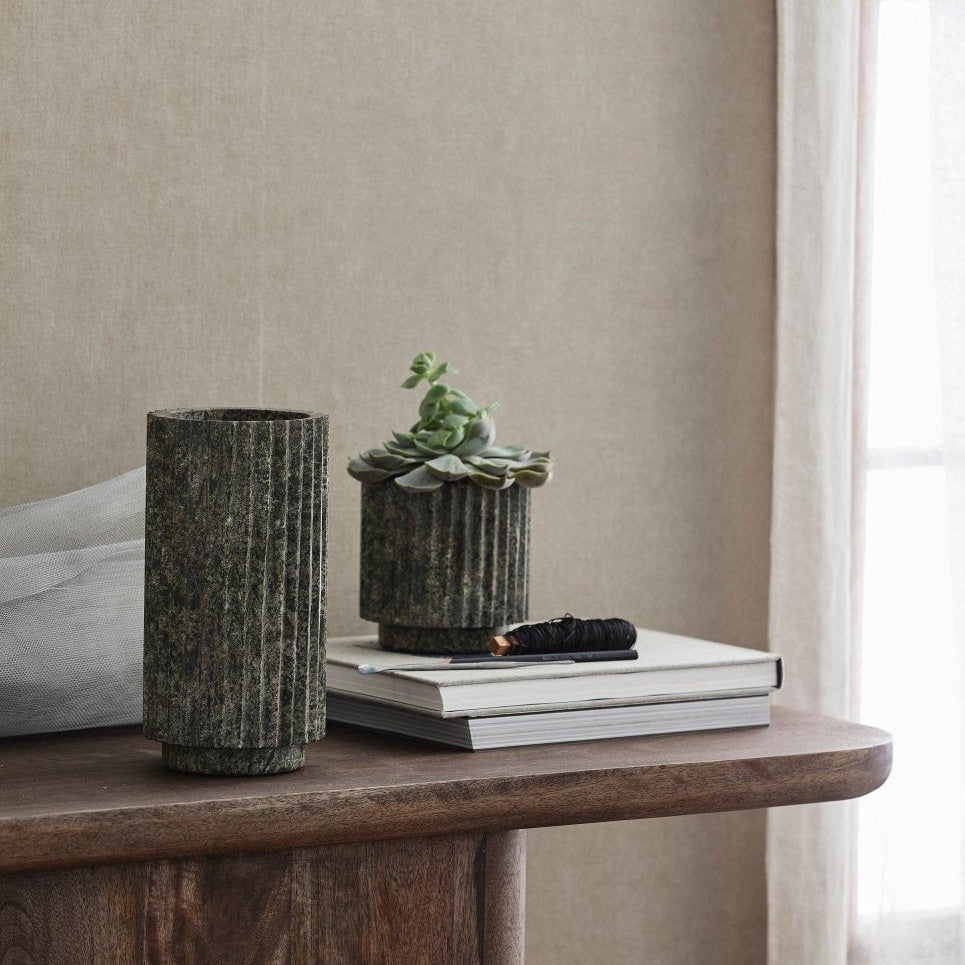 LOON urtepotter - grønn marmor Nordal INDOOR POT