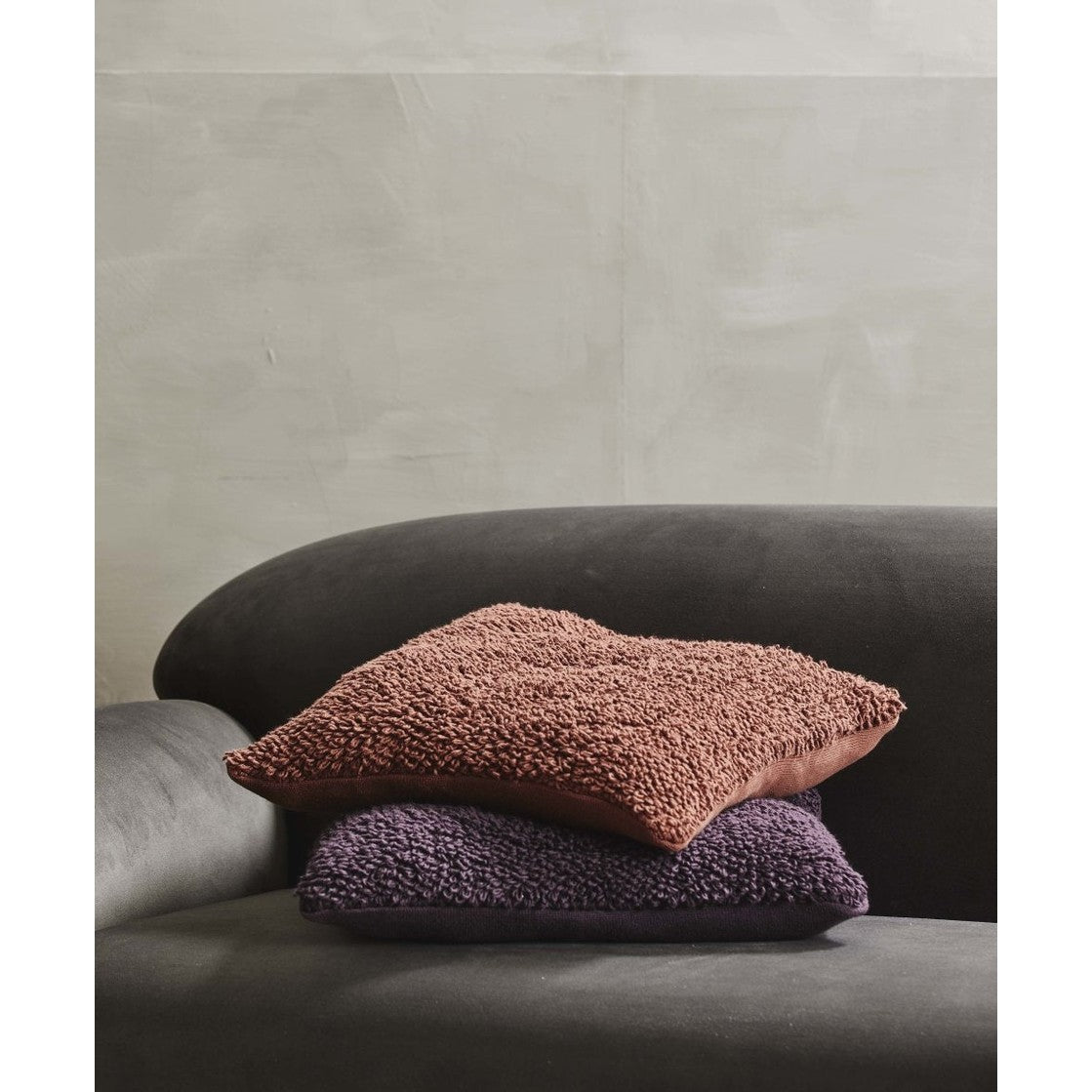 LYRA-pussytrekk av bomull - 48x48 - burgundy Nordal PILLOWS
