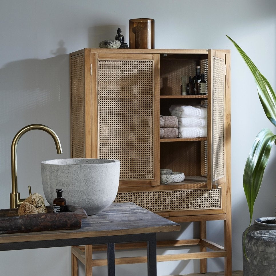 MERGE teak tre skap med 2 låser - 160x100 - natur Nordal CABINETS