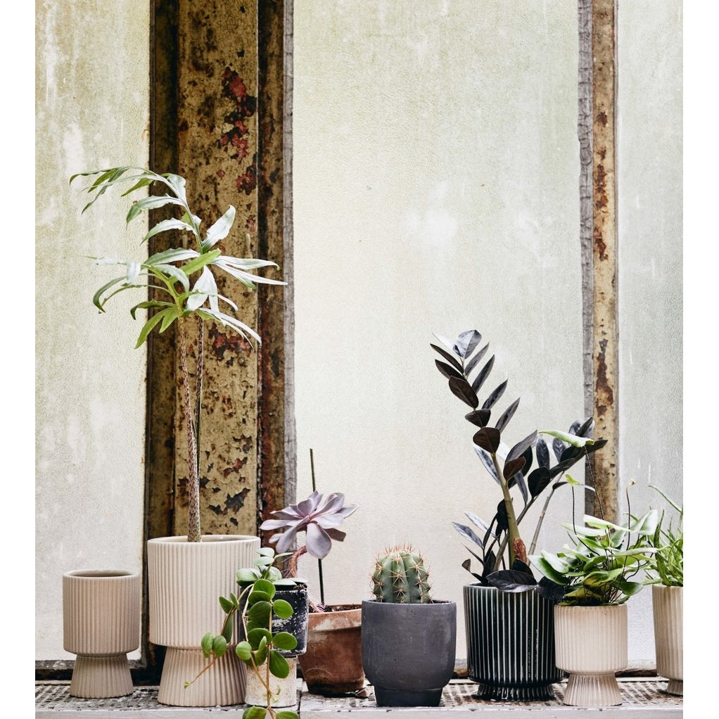 MULL gresspotter i stein - stor - ø16 cm - sand Nordal INDOOR POT