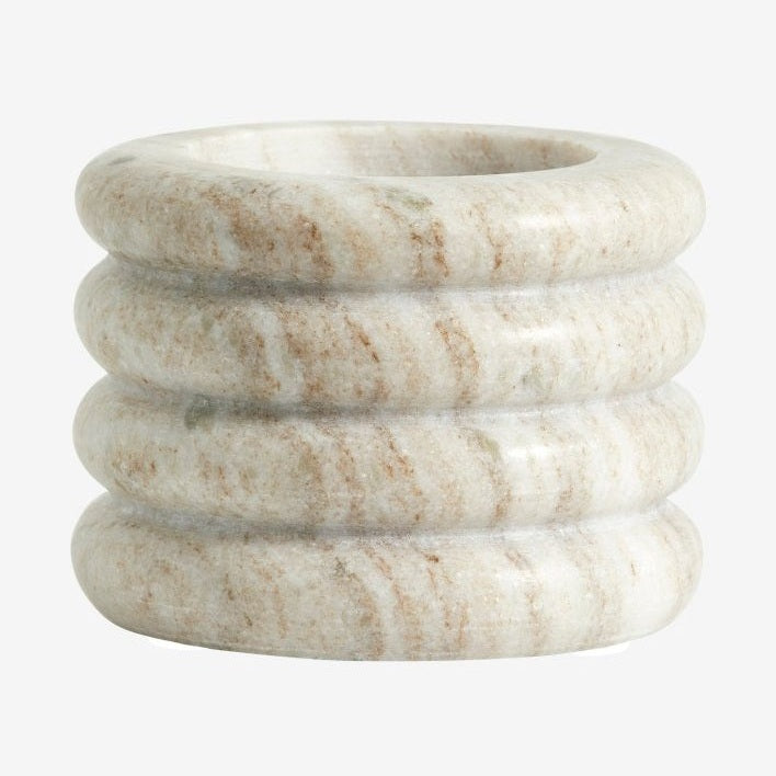 OTOK lysestaker i marmor - stor - h8 cm - lysbrun Nordal CANDLEHOLD