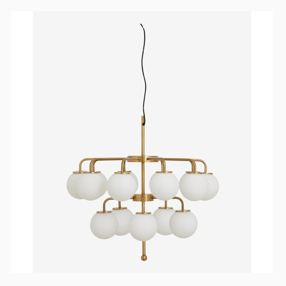PALMA lysekrone - ø74 cm - messing/hvit Nordal HANG LAMPS