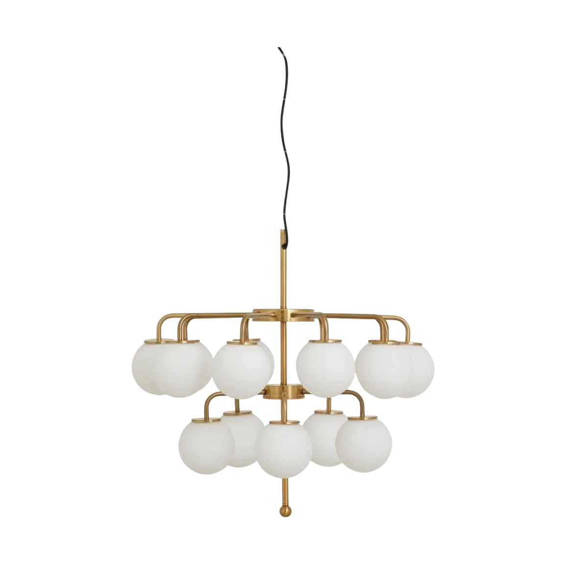 PALMA lysekrone - ø74 cm - messing/hvit Nordal HANG LAMPS