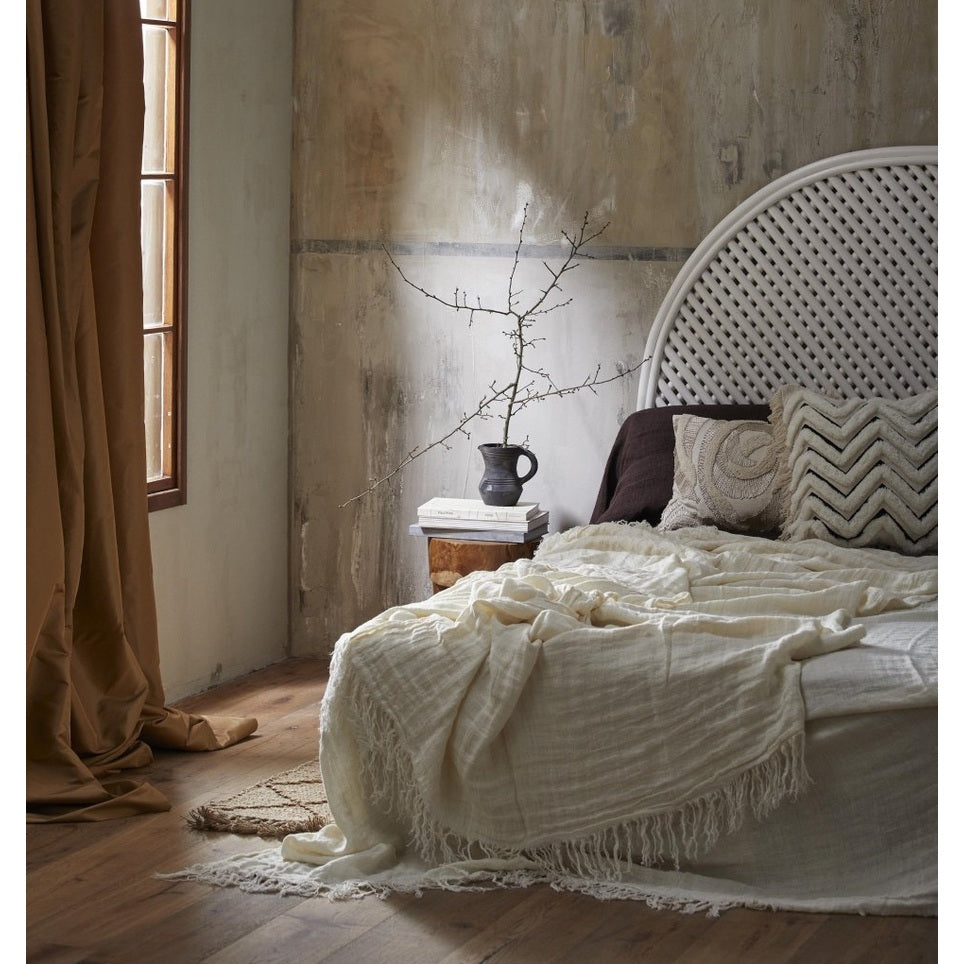 PHAI rattan sengetøy - hvit Nordal DECO ITEMS