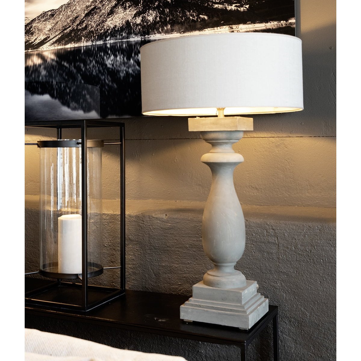 NORMANDIE stor Artwood Bordlampe