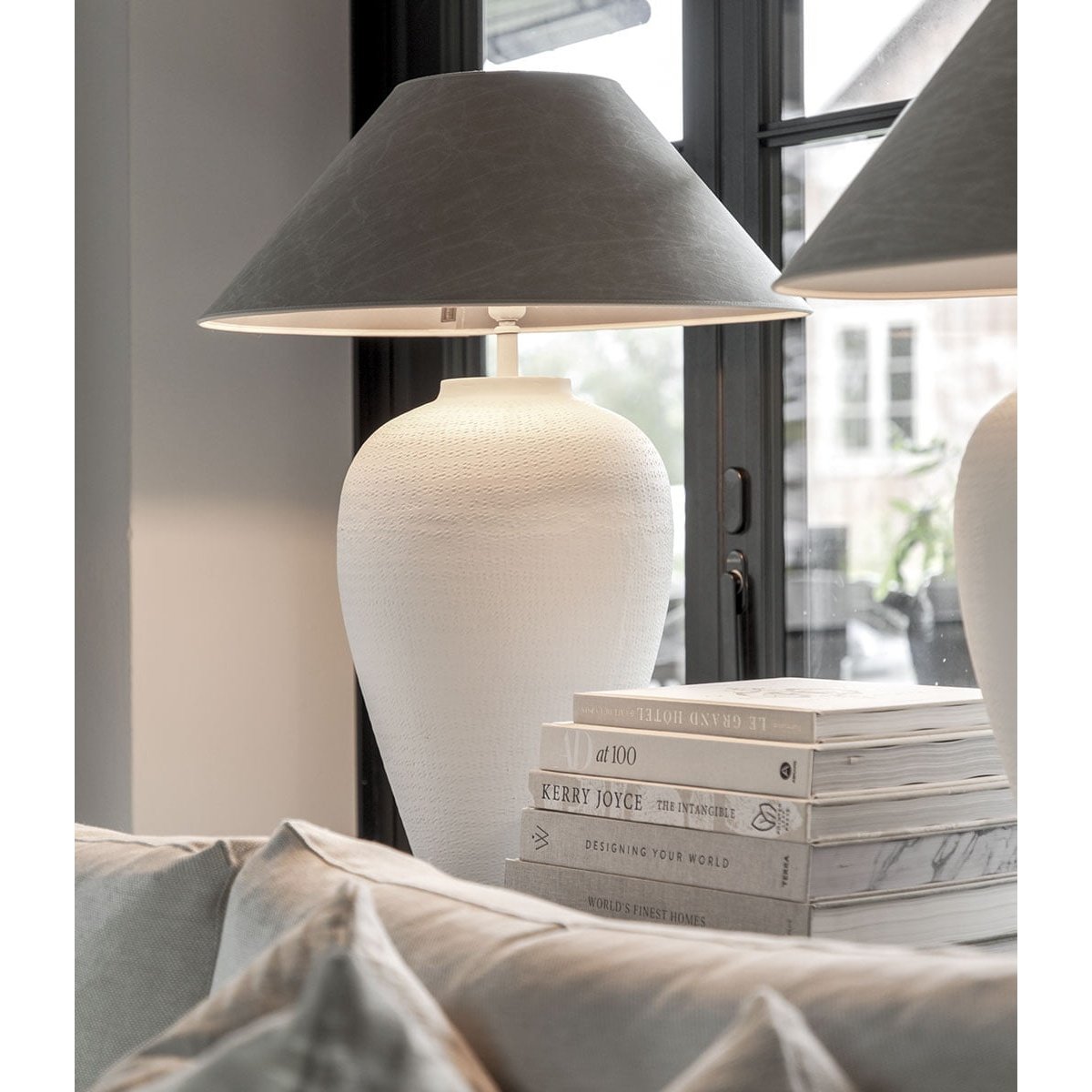 FLORENCE bordlampe hvit metall Artwood Bordlampe