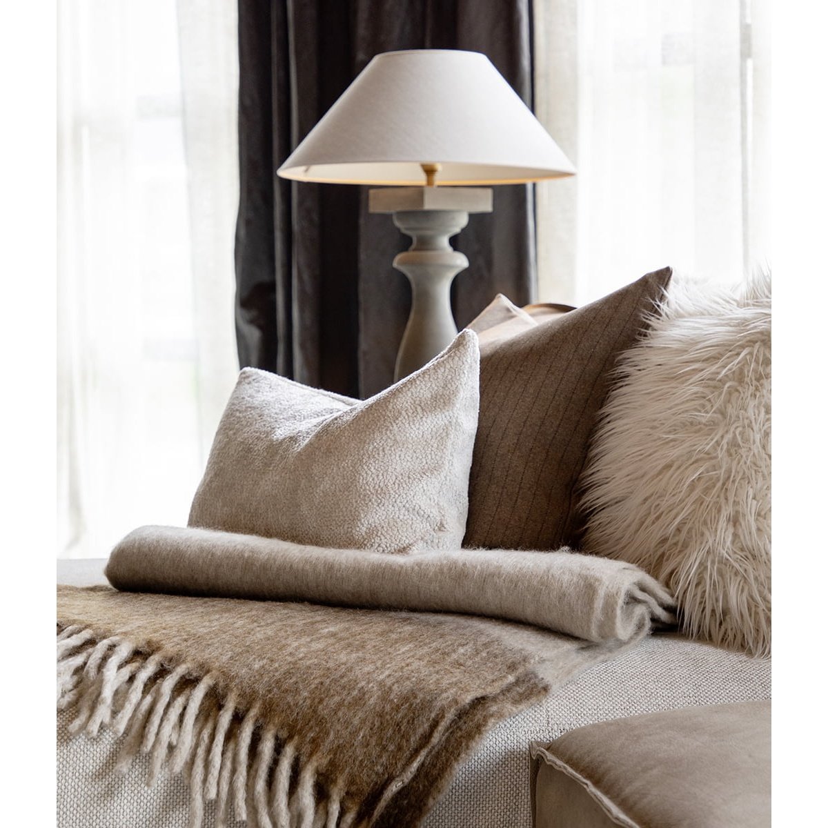 NORMANDIE stor Artwood Bordlampe