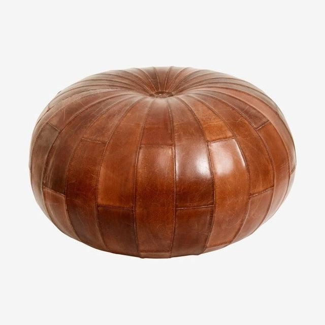 RUGBY runde skinnpuff - ø71 cm - brun Nordal STOOLS