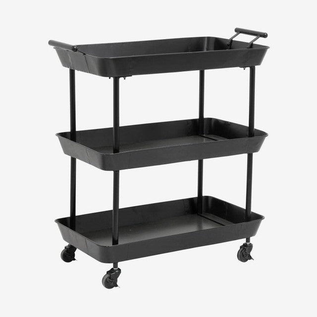 FULDA rullebord av jern - 66x41 - sort Nordal TABLES