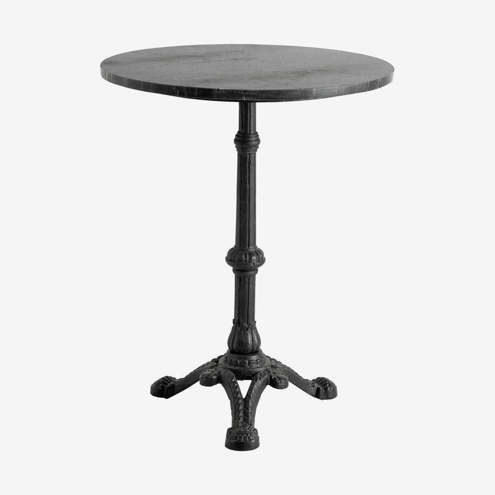 Rundt cafébord av jern og marmor - ø60 cm - sort Nordal TABLES