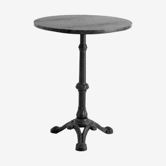 Rundt cafébord av jern og marmor - ø60 cm - sort Nordal TABLES
