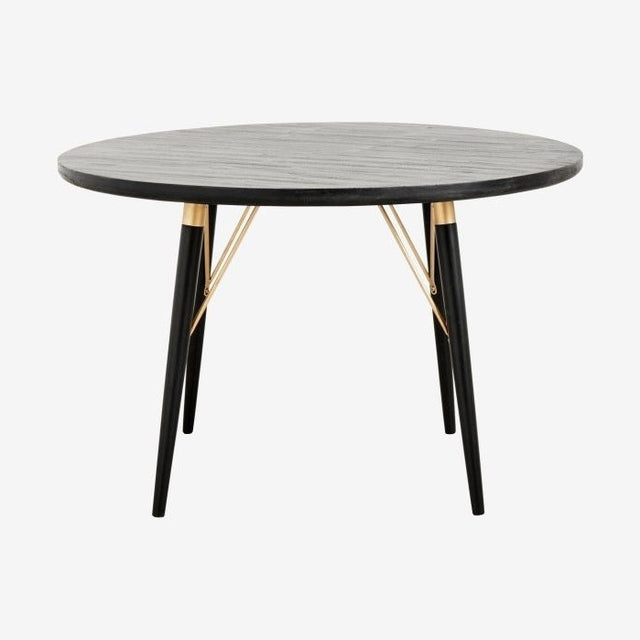 LUVUA rundt spisebord i tre - ø120 - svart/matt gull finish Nordal TABLES