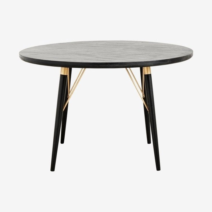 LUVUA rundt spisebord i tre - ø120 - svart/matt gull finish Nordal TABLES