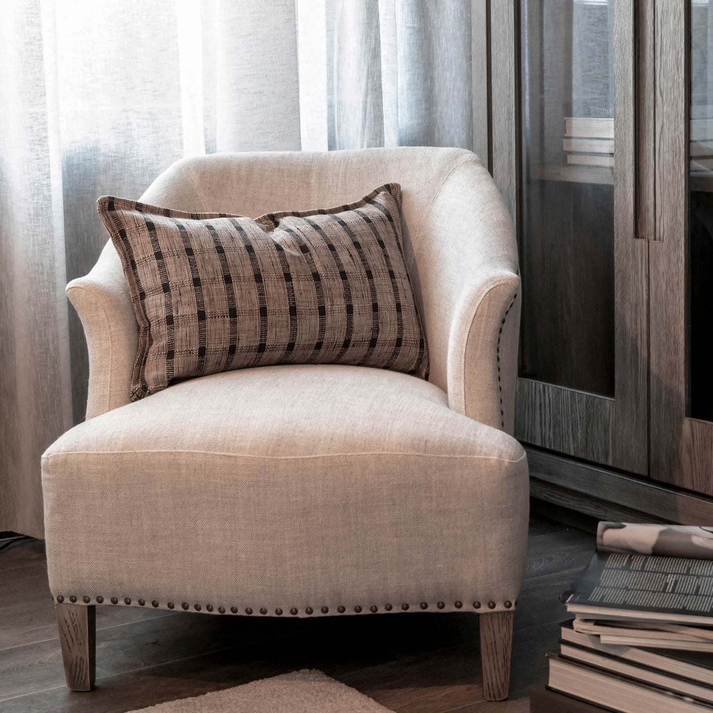 TRAVERSE BLACK/LINEN Putetrekk Artwood Pute