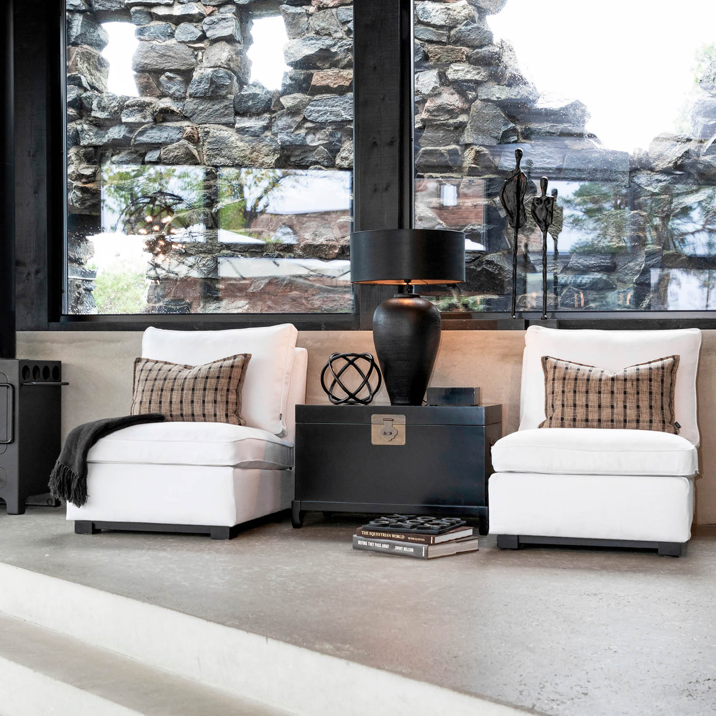 TRAVERSE BLACK/LINEN Putetrekk Artwood Pute