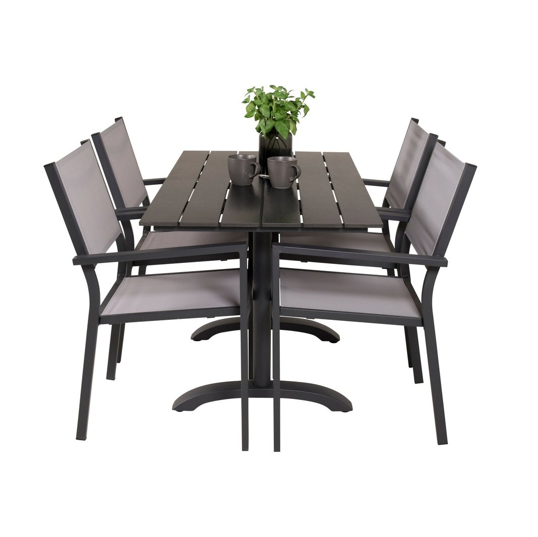 Denver Café Table 120*70 + Copacabana Lenestol Venture Design Spisegruppe