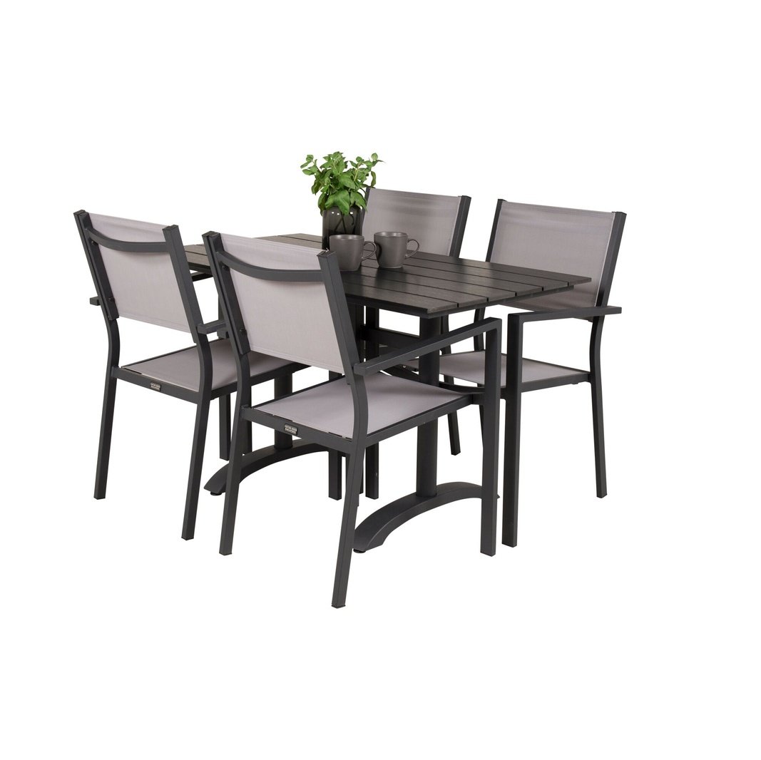 Denver Café Table 120*70 + Copacabana Lenestol Venture Design Spisegruppe
