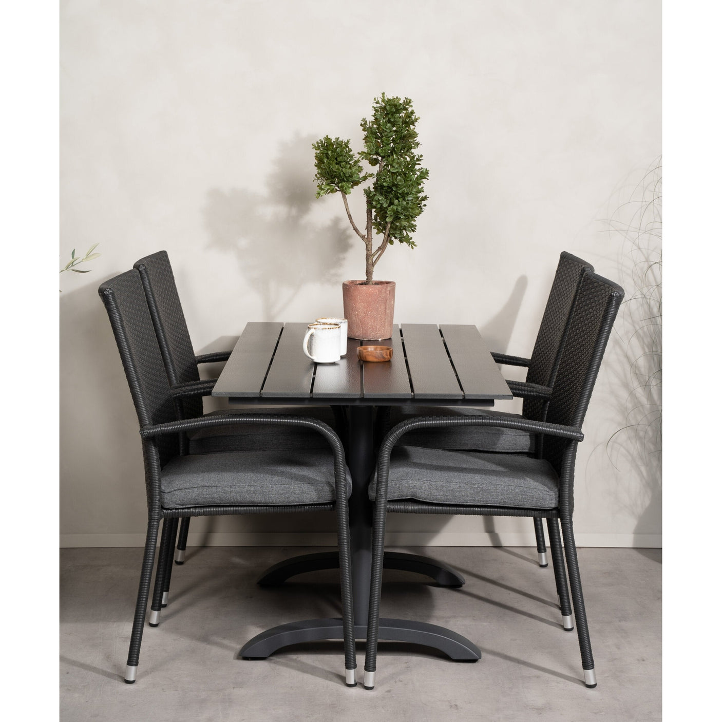 Denver Café Bord 120*70 + Anna Armstol Venture Design Spisegruppe