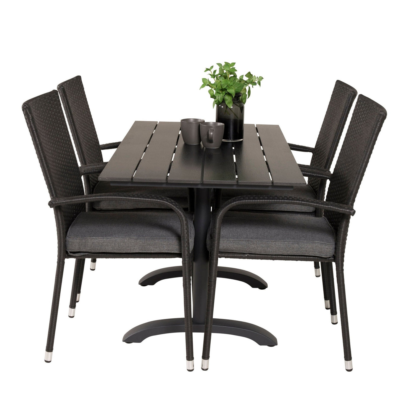 Denver Café Bord 120*70 + Anna Armstol Venture Design Spisegruppe