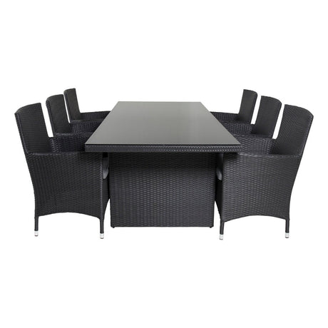 Padova spisebord 200*100 + Malin Armstol med pute / Venture Design Spisegruppe