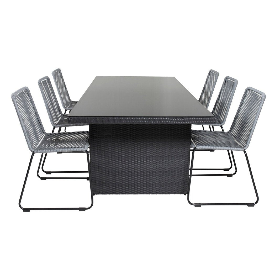 Padova Spisebord 200*100 + Lindos spisestoler / Venture Design Spisegruppe