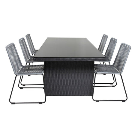 Padova Spisebord 200*100 + Lindos spisestoler / Venture Design Spisegruppe