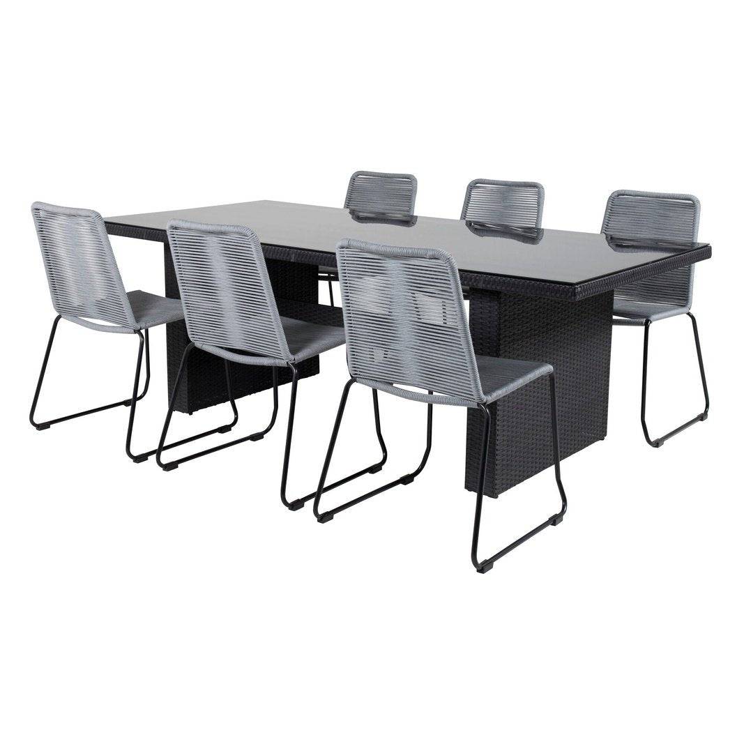 Padova Spisebord 200*100 + Lindos spisestoler / Venture Design Spisegruppe