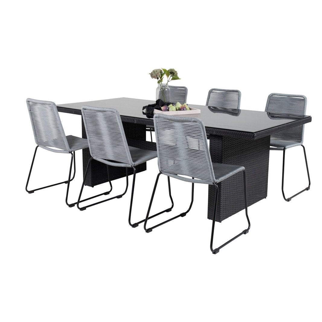 Padova Spisebord 200*100 + Lindos spisestoler / Venture Design Spisegruppe