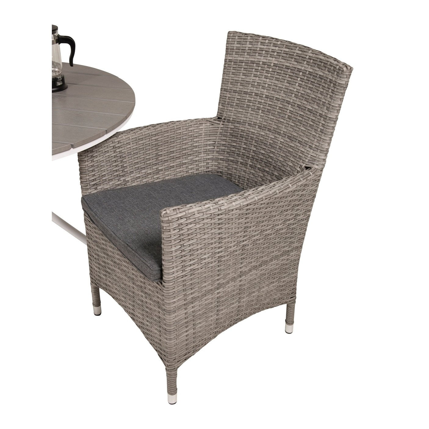 Parma cafébord ø90 + Malin Lenestol med pute Venture Design Spisegruppe