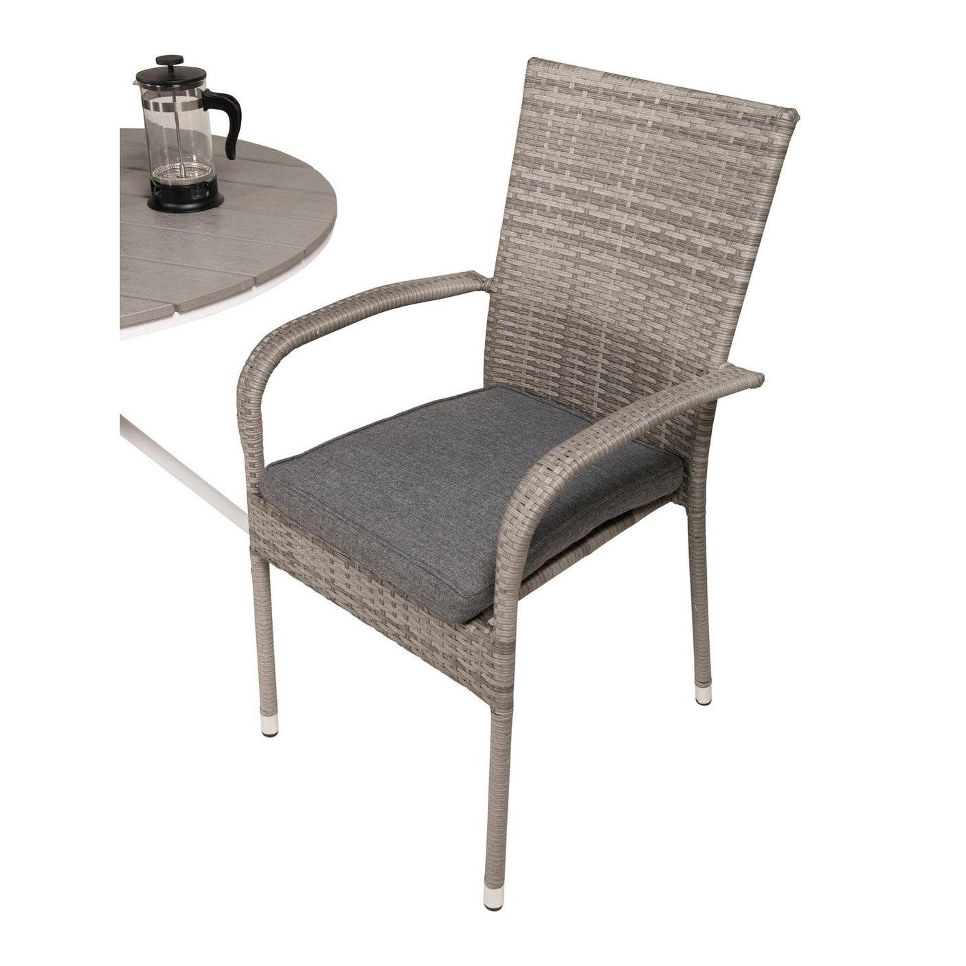 Parma cafébord ø90 + Anna Lenestol Venture Design Spisegruppe