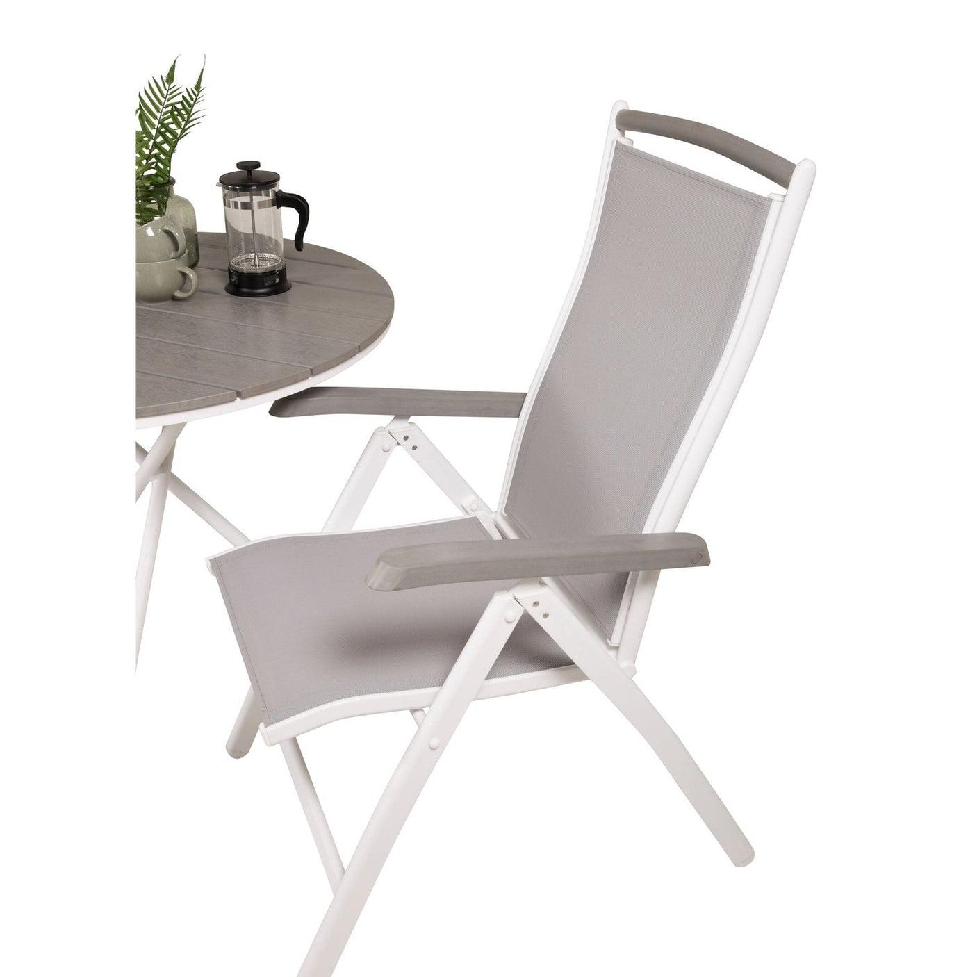 Parma cafébord ø90 + Albany stoler Venture Design Spisegruppe