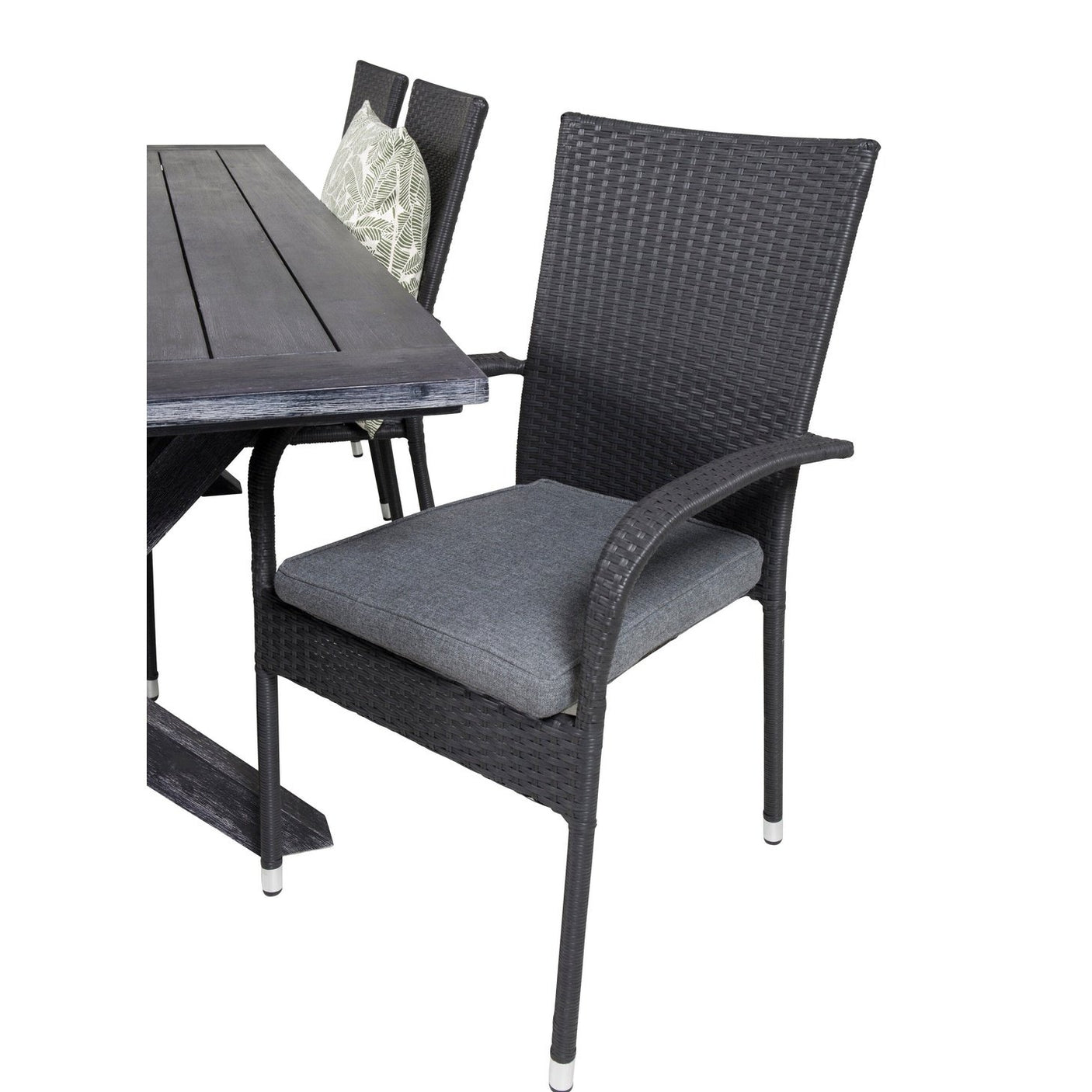 Rives spisebord 200*100cm + Anna Armstol Venture Design Spisegruppe