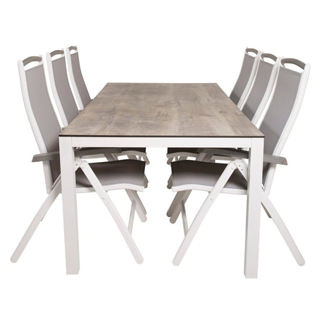 Llama spisebord 205*100 Albany stol / Venture Design Spisegruppe