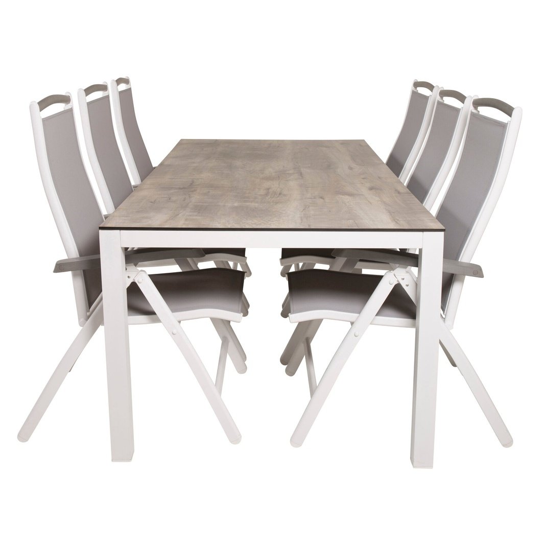 Llama spisebord 205*100 Albany stol Venture Design Spisegruppe