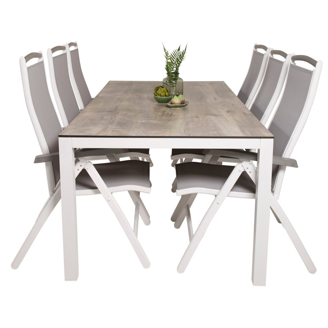 Llama spisebord 205*100 Albany stol / Venture Design Spisegruppe