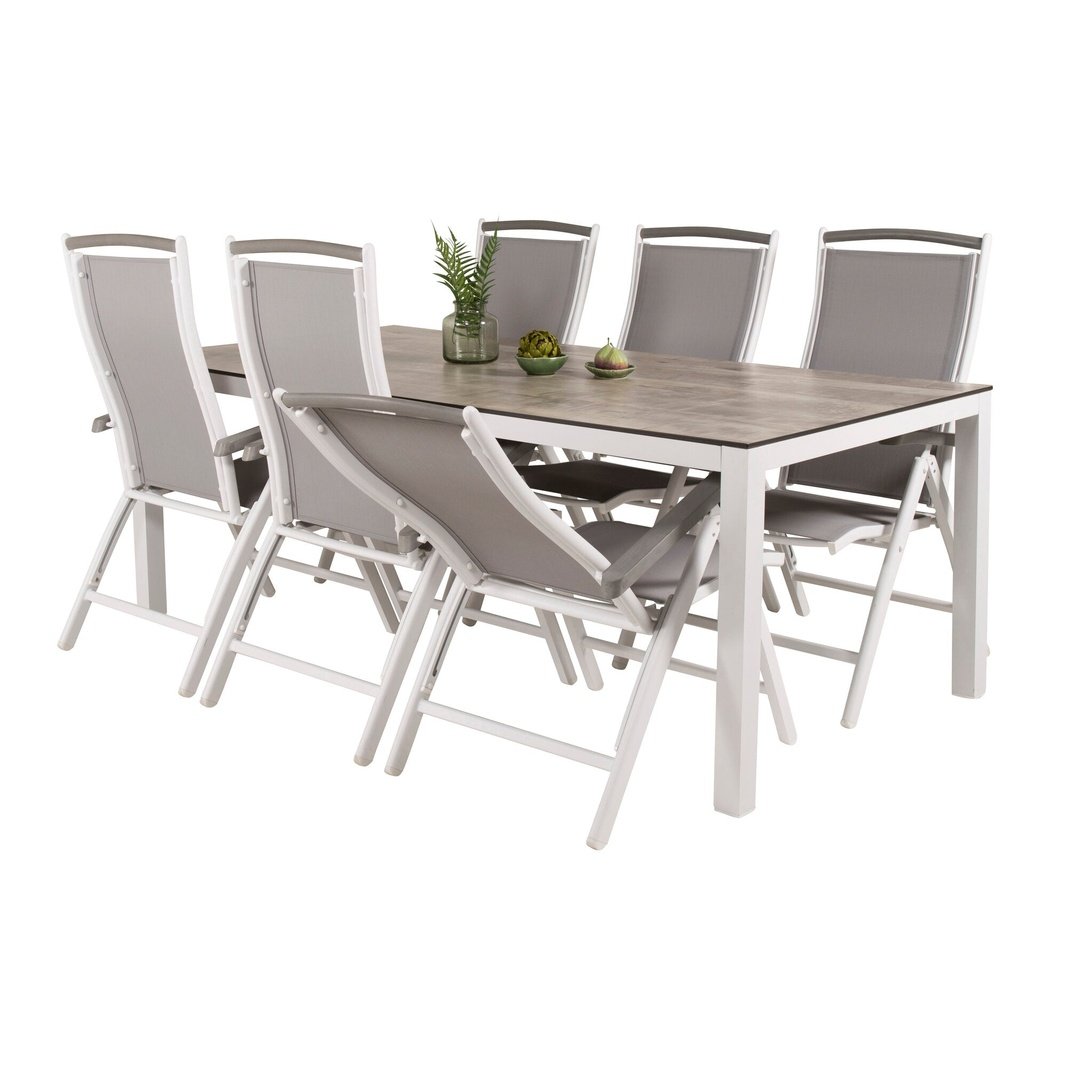 Llama spisebord 205*100 Albany stol / Venture Design Spisegruppe