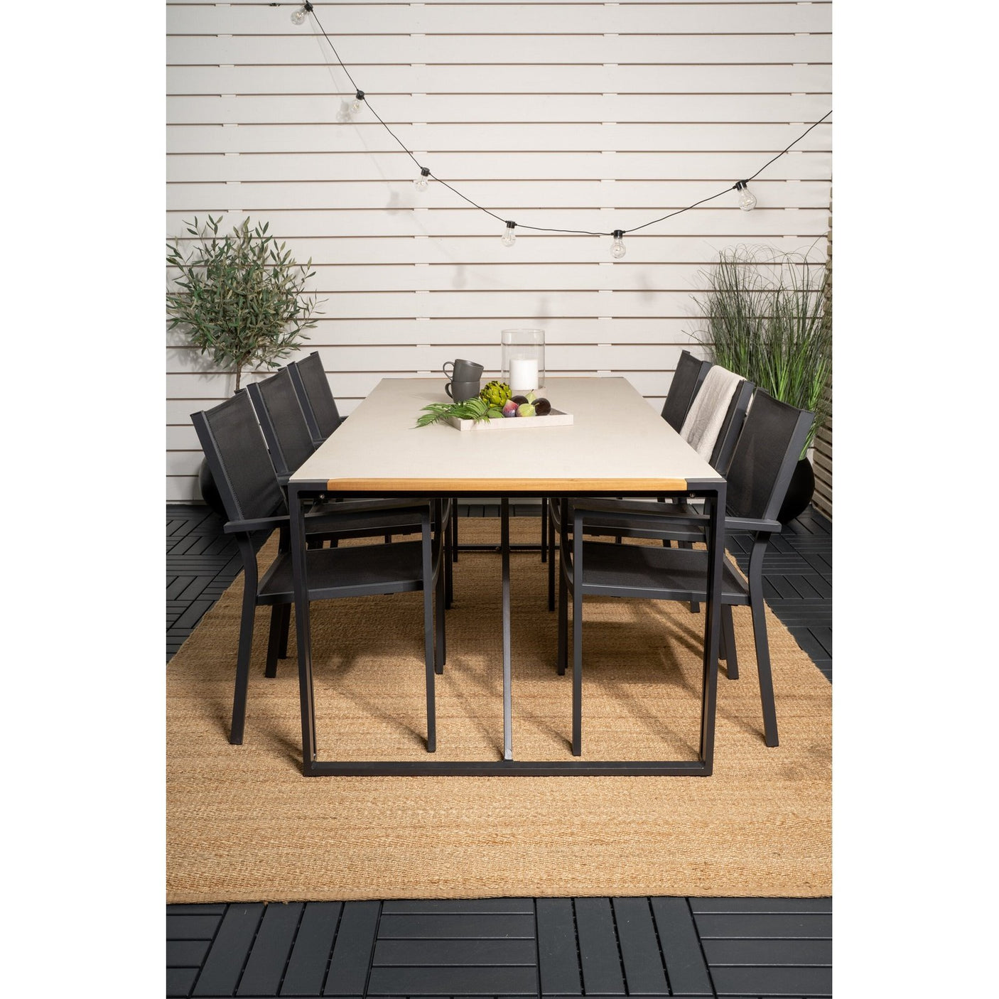 Texas spisebord 200*100 + Copacabana lenestol Venture Design Spisegruppe