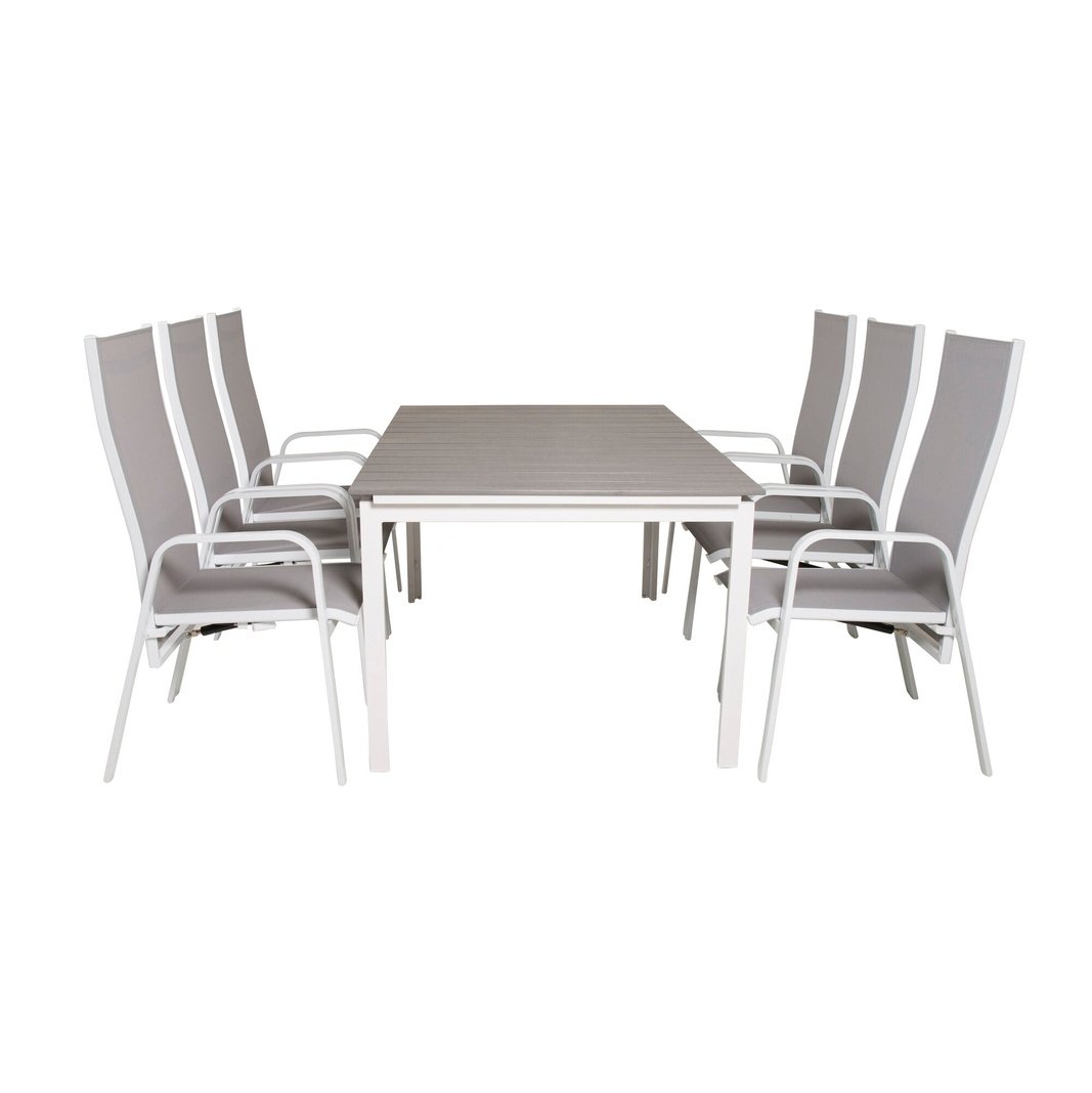 Levels bord 160/240 + Copacabana Lenestol Venture Design Spisegruppe