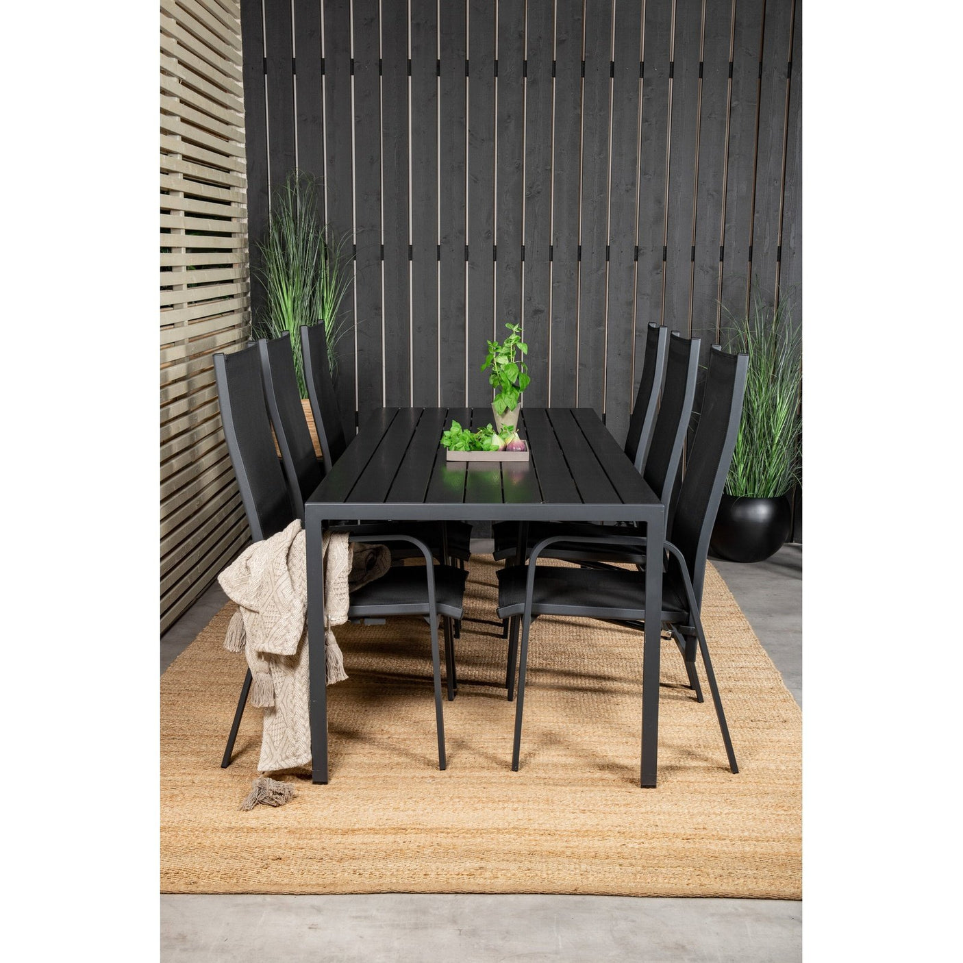 Pause Spisebord 205*90 + Copacabana Lenestol Venture Design Spisegruppe