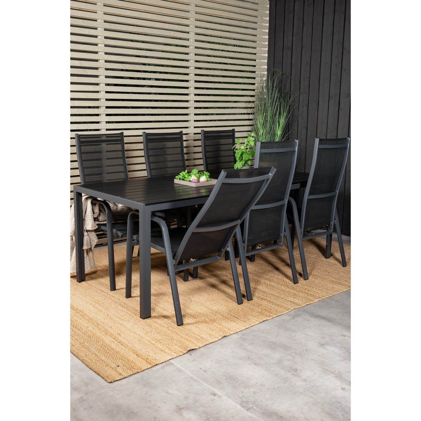 Pause Spisebord 205*90 + Copacabana Lenestol Venture Design Spisegruppe