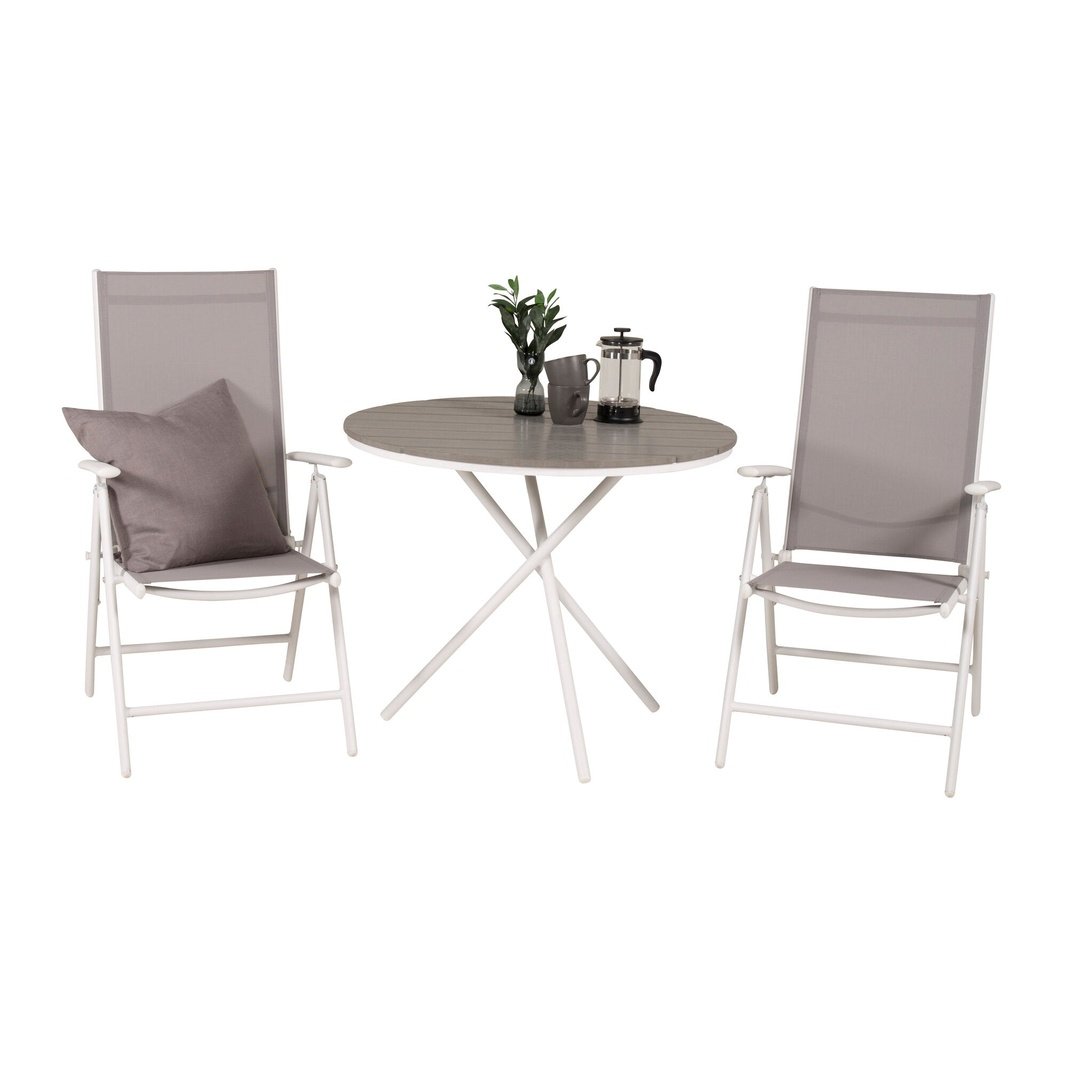 Parma cafébord ø90 + Break stoler Venture Design Spisegruppe